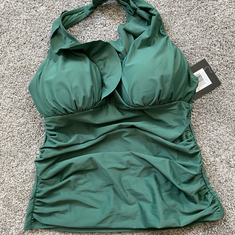 Green tankini bathing suit only tried on